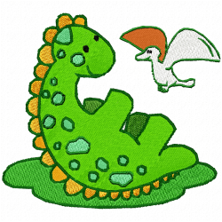 Dinosaur Embroidery Design 3